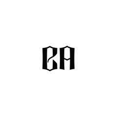 Obraz premium EA monogram logo design letter text name symbol monochrome logotype alphabet character simple logo