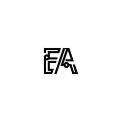 EA monogram logo design letter text name symbol monochrome logotype alphabet character simple logo