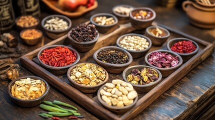 Fototapeta premium Chinese doctor focusing on digestive health, applying traditional methods to improve gut wellness.