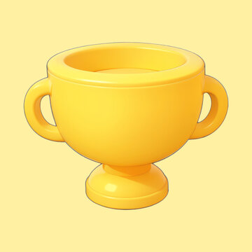 Trophy Icon Cartoon Illustration