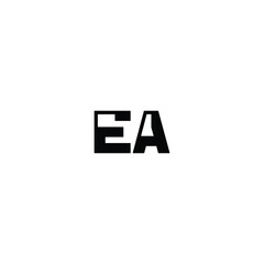 EA monogram logo design letter text name symbol monochrome logotype alphabet character simple logo