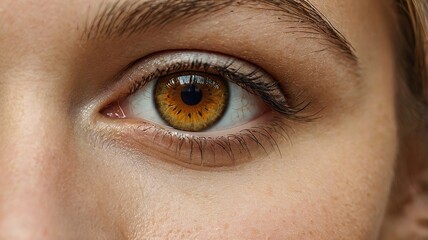 Obraz premium Women eye, macro photo of beautiful women eyes.