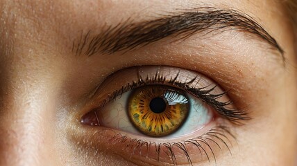 Naklejka premium Women eye, macro photo of beautiful women eyes.