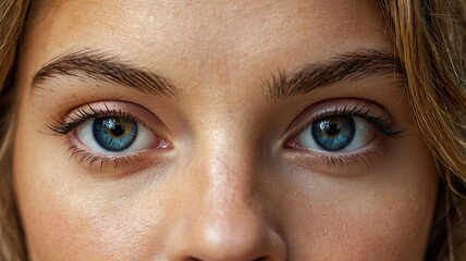 Naklejka premium Women eye, macro photo of beautiful women eyes.
