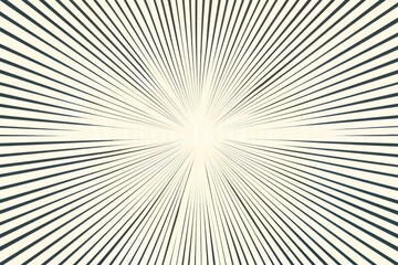 Obraz premium Serene landscape with starburst frame and radiating lines forming a tranquil scene