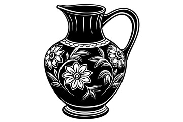 A vector, illustration for a China porcelain, pottery, vase, pitcher