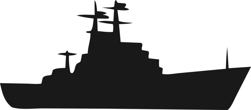 recommend clip art: Military warship. Fighter navy ship silhouette. Military vessels icon vector. Battleship