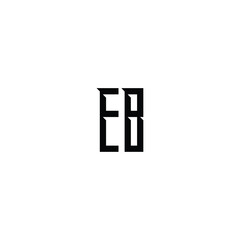 Obraz premium EB monogram logo design letter text name symbol monochrome logotype alphabet character simple logo