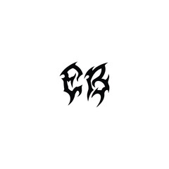EB monogram logo design letter text name symbol monochrome logotype alphabet character simple logo