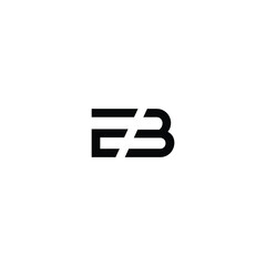 EB monogram logo design letter text name symbol monochrome logotype alphabet character simple logo