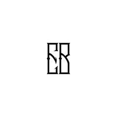 EB monogram logo design letter text name symbol monochrome logotype alphabet character simple logo