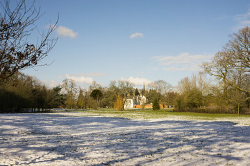 Obraz premium Winter scene in a park, UK.