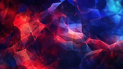 Abstract Red and Blue Geometric Wallpaper