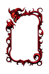 Demonic devil border png transparent background