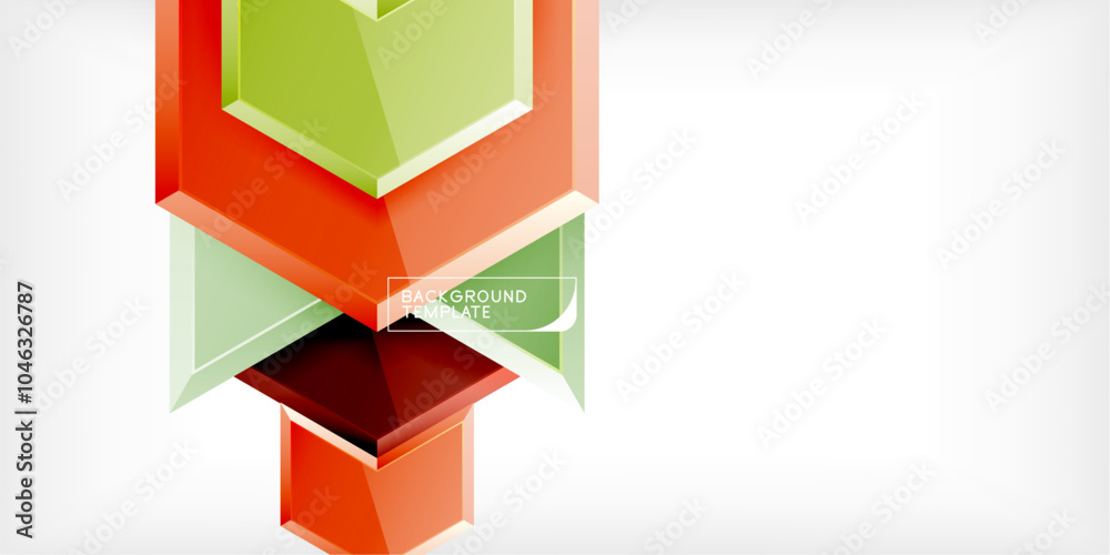 Poster vector 3d arrow techno design template
