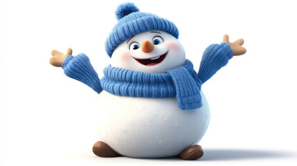 Snowman, Christmas, Christmas tree, winter, white, Santa Claus, snow, 2025, 2024, cold, scarf, simple, white background.