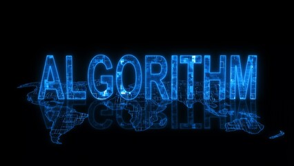 3d algorithm text technology earth map glow