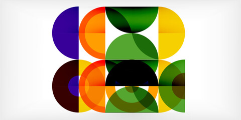 Fototapeta premium Colorful circle abstract background. Template for wallpaper, banner, presentation, background