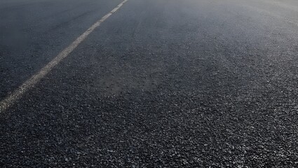 asphalt road in the morning