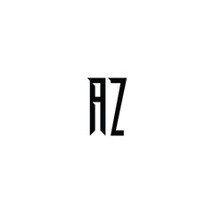 AZ monogram logo design letter text name symbol monochrome logotype alphabet character simple logo