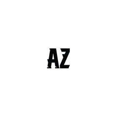 AZ monogram logo design letter text name symbol monochrome logotype alphabet character simple logo
