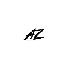 AZ monogram logo design letter text name symbol monochrome logotype alphabet character simple logo