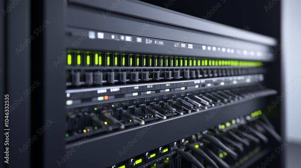Leinwandbilder Modular network switch: A modular switch system that can be expanded or customized to meet specific needs, offering flexibility in growing networks.
