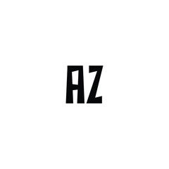 Obraz premium AZ monogram logo design letter text name symbol monochrome logotype alphabet character simple logo