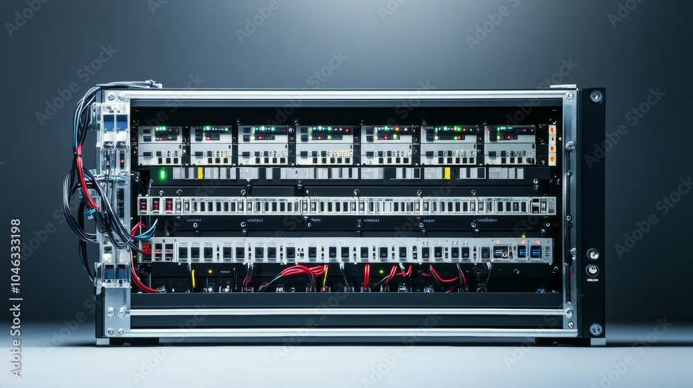 Poster Modular switch: A modular network switch system that can be customized and expanded with different modules, offering flexibility to adapt to growing network demands.