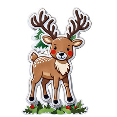 Obraz premium reindeer with christmas tree