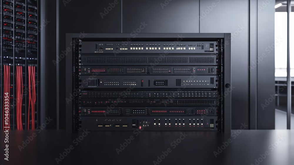 Poster Modular switch: A modular network switch system that can be customized and expanded with different modules, offering flexibility to adapt to growing network demands.