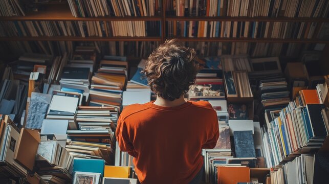Music curator: A person carefully selecting and organizing music for a playlist, event, or personal collection, emphasizing their role in shaping musical experiences.