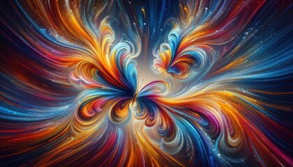 Colorful Butterfly Background Abstract Art