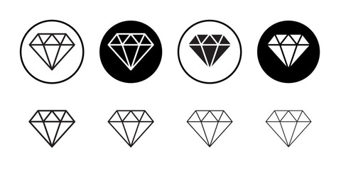 Diamond icon Simple thin outline