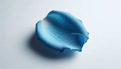 Blue Rose Petal on White Background