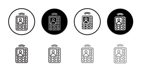 Interphone icon Simple thin outline