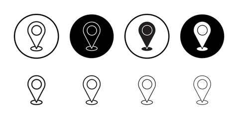 Location pin icon Simple thin outline