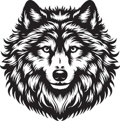wolf head vector