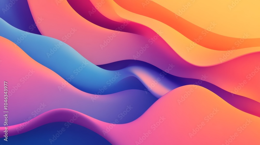 Poster new ideas gradient design: a banner that uses gradient colors to represent the flow and development 