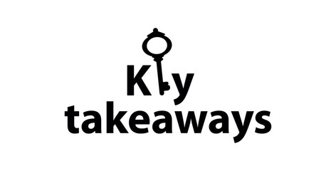 Key takeaways text on white background	
