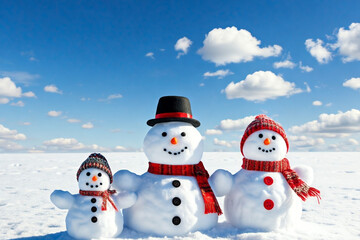 雪だるまの家族