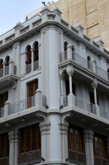 Obraz premium Facade of colonial building in the city of Santa Cruz de Tenerife