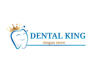 dental clinic tooth logo with smile dental design vector illustration linear style