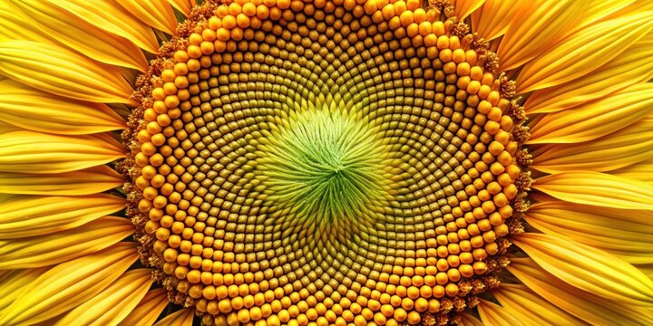Golden ratio patterns in nature with sunflower seeds, Fibonacci, golden ratio, nature, sunflowers, seeds, spiral, mathematics