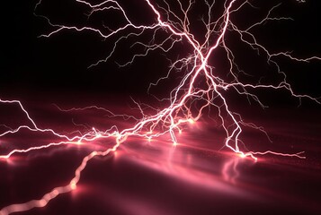 Waves of static electricity crackling across various surfaces