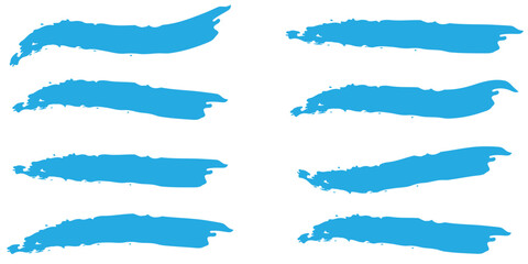 Blue Paint brush stroke isolated on white background