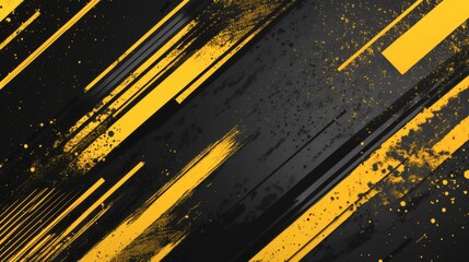 This vibrant backdrop features chaotic black and yellow brush strokes with halftone dots, conveying a high-energy, sports-inspired aesthetic perfect for bold designs and creative projects.