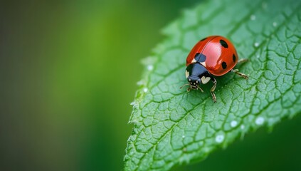 Fototapeta premium Ladybug on a Leaf