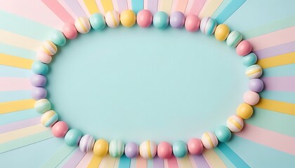 Obraz premium Pastel Candy Frame on a Colorful Background