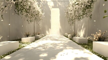 Modernist Virtual and Physical Wedding Ceremony Venue for Distant Guests
